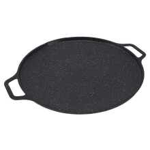 Koreanische runde Grillpfanne, 1050 g, 39,5 cm, Silber