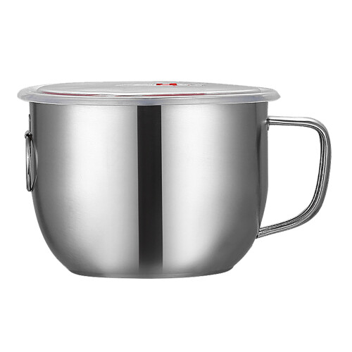 Durable 304 Stainless Steel Noodle Bowl with Practical Lid & Handle 2
