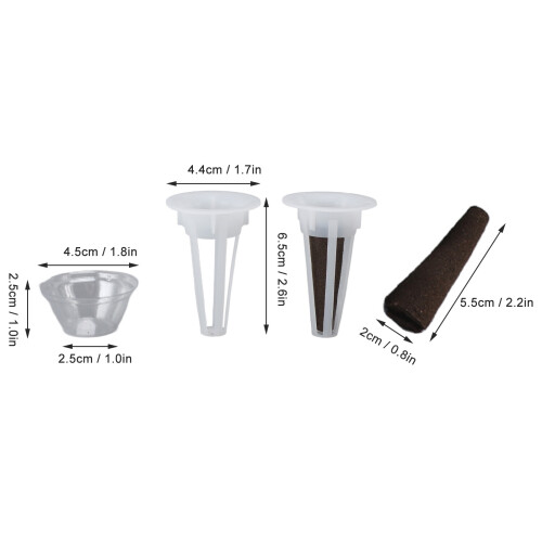 Hydroponische Pods-Set 30 Körbe 4,4  6,5 cm Farbe: N/A 1