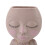 Maceta con rostro - Resina - 520,00 g - Orificio de drenaje 6