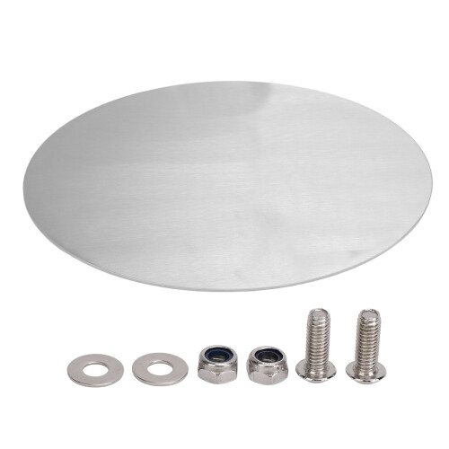 Targa ovale universale in alluminio da 2,5 mm argento 2