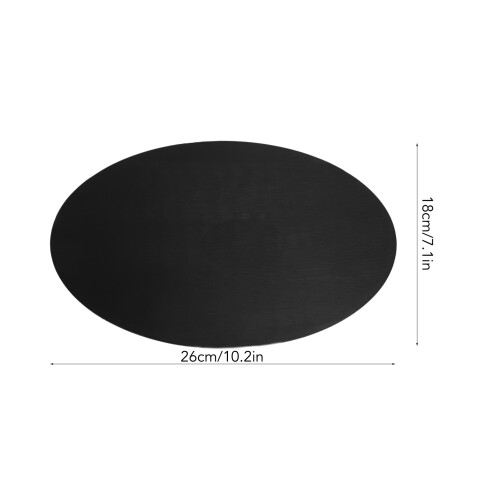 Placa ovalada universal de aluminio cepillada negra de 2.5 mm 1