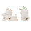 2 pezzi di vasi ceramici per succulente a forma umana, bianchi 3