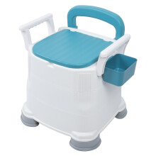 Portable Bedside Commode Toilet with 3-Height Adjustment & Soft Seat