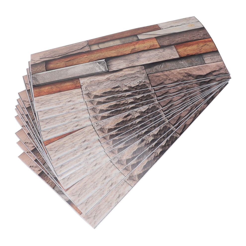 12Pcs Thickened Pvc Tile Stickers Retro Brick Effect For Living Room Fg L05 5081335462638