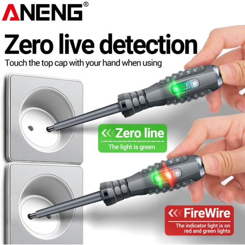 Household Screwdriver With Indicator, 2-Piece Multifunction Slotted Phillips, Touchless Induction Test, Pencil, Tools 2