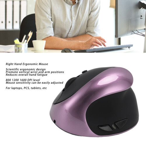Ratón ergonómico vertical para diestro morado 650 mAh 2
