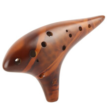 12 Hole Alto C Ceramic Ocarina Flute - Easy Beginner Instrument for Kids