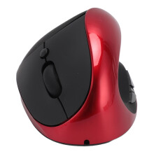 Mouse verticale rosso per mano destra 650 mAh 2,4 GHz