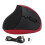 Mouse verticale rosso per mano destra 650 mAh 2,4 GHz 2