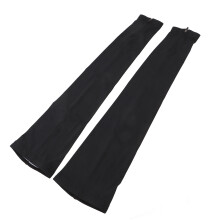 1 par de mangas de protección solar para las piernas, talla S, color negro, fibra PU
