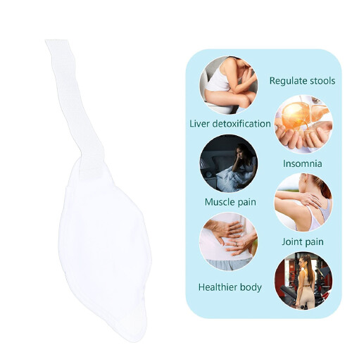 Set da 2 bendaggi all'olio di ricino per ginocchio - tessuto 2