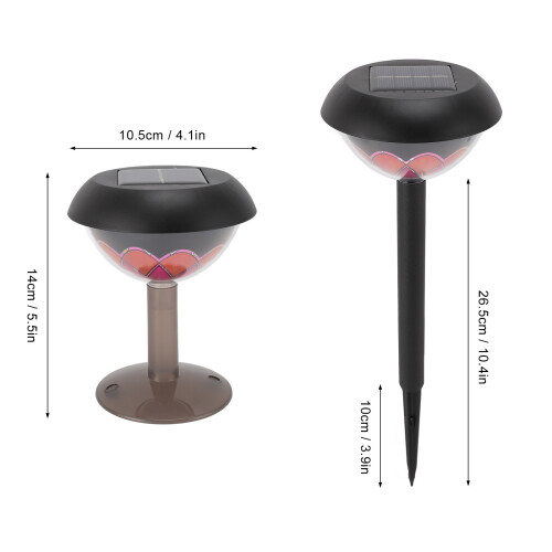 Luce solare per percorso in ABS - 600 mAh, bianca, 10,5x14 cm 1
