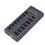 Hub USB 3.0 de 7 puertos de aluminio 5 Gbps PD 20 W enchufe UE 16