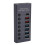 Hub USB 3.0 de 7 puertos de aluminio 5 Gbps PD 20 W enchufe UE 1