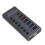 Hub USB 3.0 de 7 puertos de aluminio 5 Gbps PD 20 W enchufe UE 15