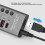 Hub USB 3.0 de 7 puertos de aluminio 5 Gbps PD 20 W enchufe UE 7