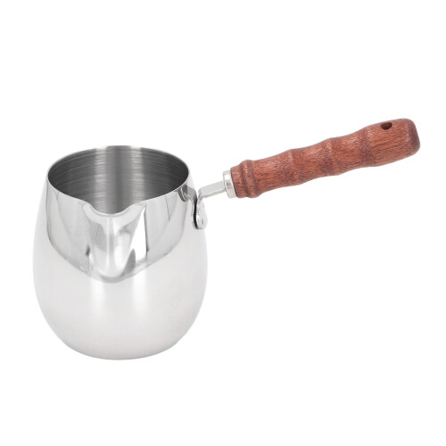 Mini-Milchwärmer-Topf 300ml Silber 304 Edelstahl 1