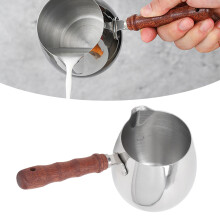 Mini-Milchwärmer-Topf 300ml Silber 304 Edelstahl