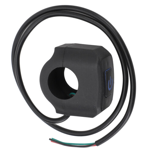 Interrupteur de guidon étanche 22 mm pour moto bleu