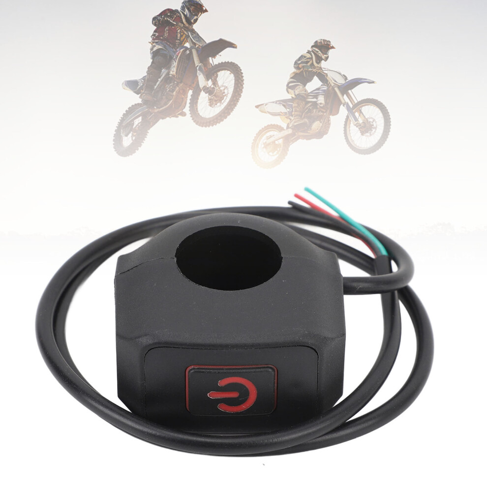 22Mm Waterproof Handlebar Switch For Motorcycle - Horn & Headlight Button Red 8421335476049