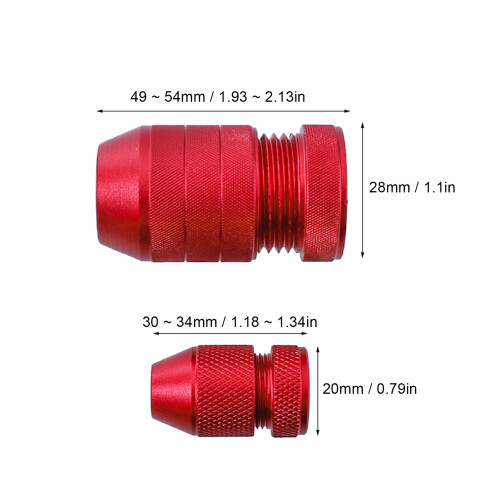 2 Stück Tiefenstopp-Kragen-Set, 2–11 mm, Silber 1
