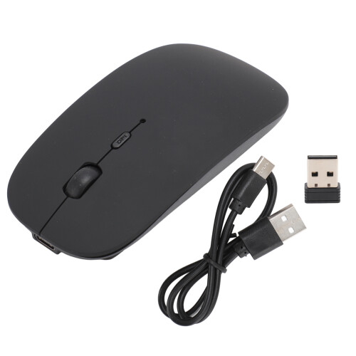 Ratón inalámbrico de doble modo 450mAh negro compacto 3DPI 1