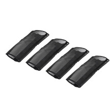 4 piezas de botas protectoras para patas de caballo de malla 48x38x38 cm negro