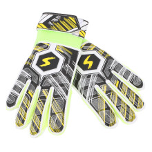 1 par de guantes de portero para niños de látex amarillo talla 7