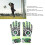 Kinder-Torwart-Handschuhe aus Latex, grün, Größe 7 4
