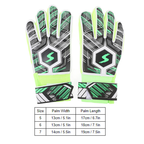 Kinder-Torwart-Handschuhe aus Latex, grün, Größe 7 1