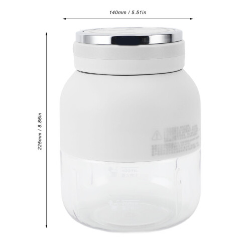 Mini Electric Blender Cup 1500mAh Portable Water Bottle White 1