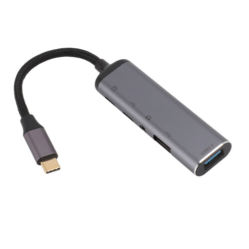 5-in-1 USB-C Hub PD100W 10Gbps 3,5mm USB-A iOS