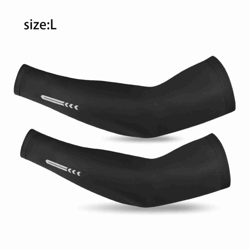 Armstulpen UPF 50 UV-Schutz Schwarz/Weiß M/L/XL 1