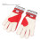 1 Paar rote Kinder-Torwart-Handschuhe Größe 5 Latex 6