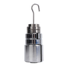 Ensemble de masses fendues pour laboratoire, acier chromé, 200/50/20/10 g
