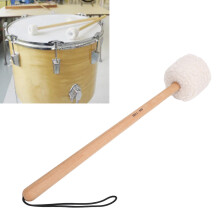 Grand maillet de tambour en bois de hêtre à toison blanche
