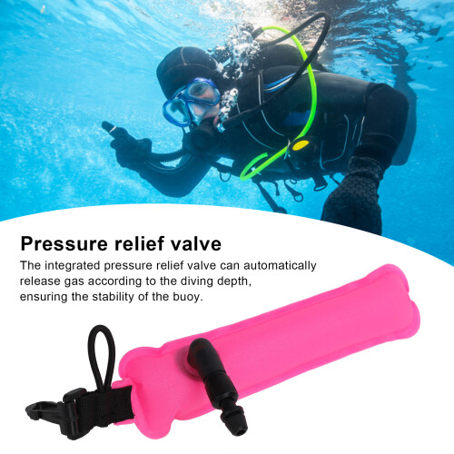Mini-Tauchboje mit Ventil - Pink Nylon/TPU 2