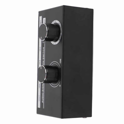 Audio Signal Selector 6-IN/1-Out with Volume Control, Metal Construction