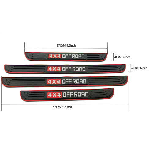 Autozubehör Gummi -Auto -Tür -Billel -Abnackplattenschutz Universal 4pcs 1