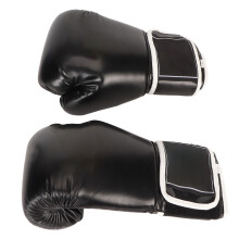 1 Paar Schwarze Erwachsenenschlaghandschuhe Training Boxhandschuhe PU Unisex Sandsack Boxhandschuhe