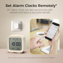Reloj despertador 5-in-1 con App Bluetooth 2xAA 61x61mm Beige/Azul