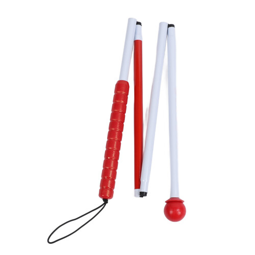 Canne blanche pliante 130 cm / 4,3 pieds rouge, 4 plis 2