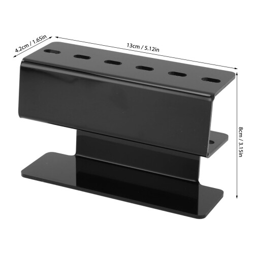 Supporto per pinzette con 6 fori - 13x8x4.2cm - Nero 1