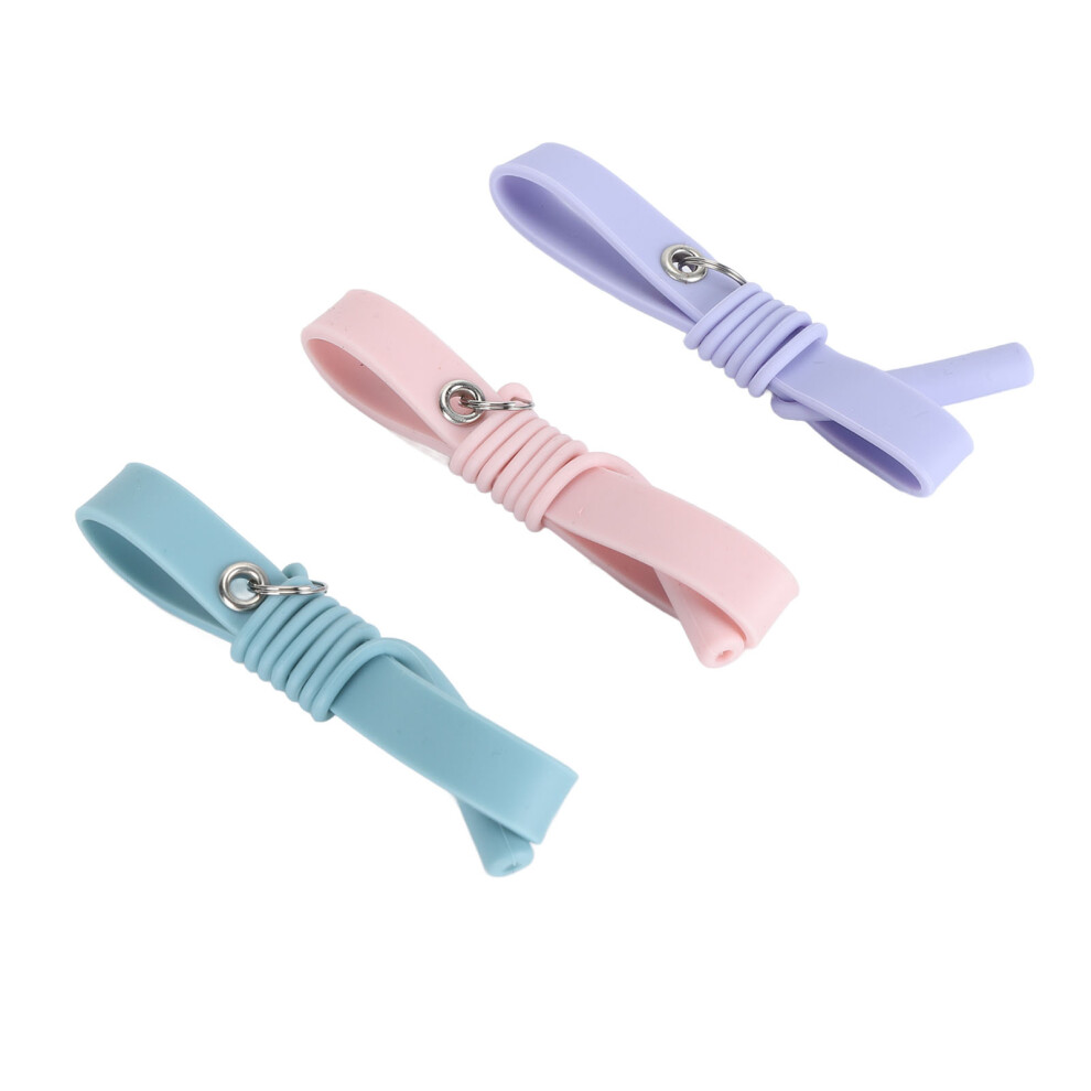 Purple/Blue Silicone Lash Tweezers Wristband Set, 3Pcs, /Roseate