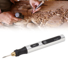 Tragbarer elektrischer Gravurwerkzeug kabelloses Drehwerkzeug rutschfest Silber USB 4,2 V 300 mAh Gravurpen für Metall Glas Holz