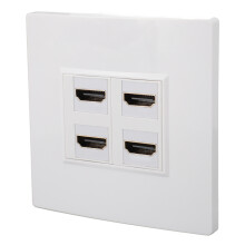 4K 60HZ HD Wall Plate 4-Port Female-Female HDMI Panel for TV & PC