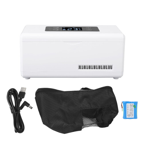 Mini Medicine Fridge 18650 10200mAh Compact Black 1