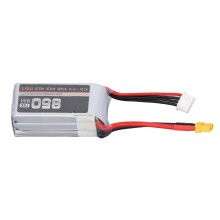 850mAh 75C Hochleistungs-Lipo-Batterien Li-Ion-Batteriepack mit XT30-Stecker für Multirotor-, Flächenflugzeug-Modelle 3S 11,1V