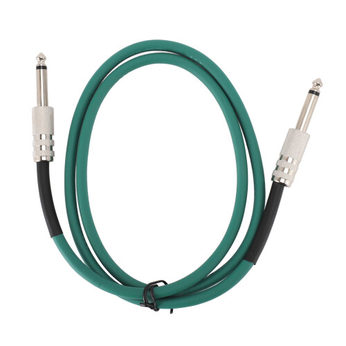Câble de guitare 1 m vert 6 mm 1/4 po à 1/4 po 1